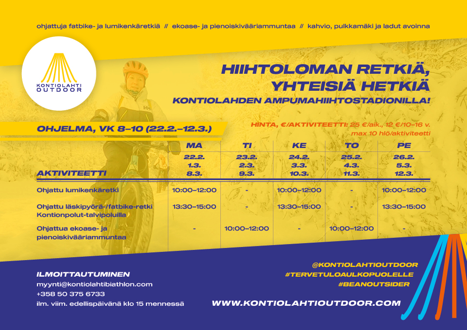 Kontiolahti Outdoor, hiihtolomaretket